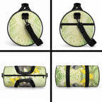 New Zealand Piwakawaka Fantail Bird Duffle Bag With Kowhai Flowers