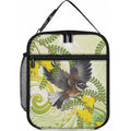 New Zealand Piwakawaka Fantail Bird Lunch Bag With Kowhai Flowers