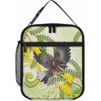 New Zealand Piwakawaka Fantail Bird Lunch Bag With Kowhai Flowers