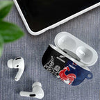 France And New Zealand Rugby AirPods Case Les Bleus Rooster With Maori Tiki - Aussie Hoodie