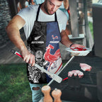 France And New Zealand Rugby Apron Les Bleus Rooster With Maori Tiki - Aussie Hoodie