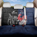 France And New Zealand Rugby Back Car Seat Cover Les Bleus Rooster With Maori Tiki - Aussie Hoodie