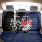 France And New Zealand Rugby Back Car Seat Cover Les Bleus Rooster With Maori Tiki - Aussie Hoodie