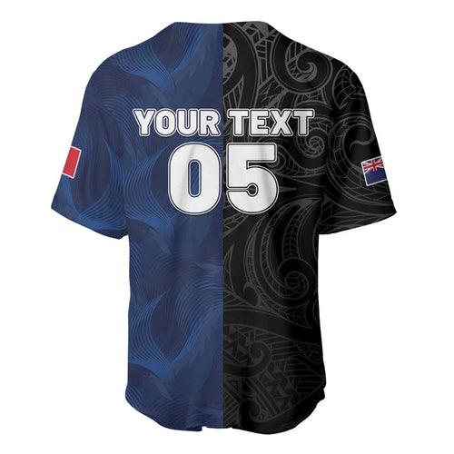 France And New Zealand Rugby Custom Baseball Jersey Les Bleus Rooster With Maori Tiki - Aussie Hoodie