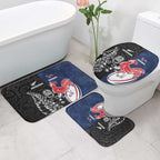 France And New Zealand Rugby Bathroom Set Les Bleus Rooster With Maori Tiki - Aussie Hoodie
