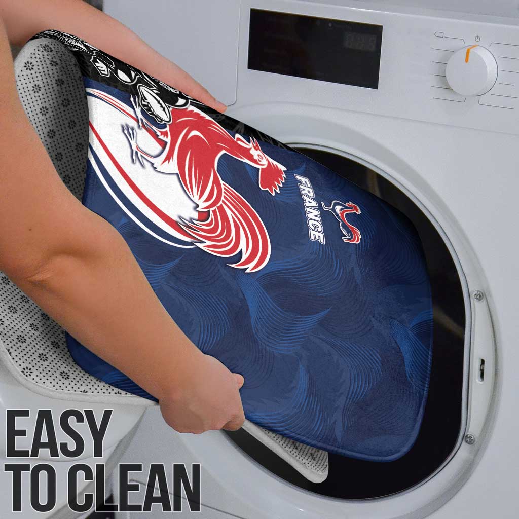 France And New Zealand Rugby Bathroom Set Les Bleus Rooster With Maori Tiki - Aussie Hoodie