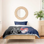 France And New Zealand Rugby Bedding Set Les Bleus Rooster With Maori Tiki - Aussie Hoodie