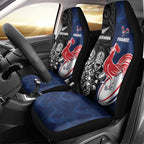 France And New Zealand Rugby Car Seat Cover Les Bleus Rooster With Maori Tiki - Aussie Hoodie