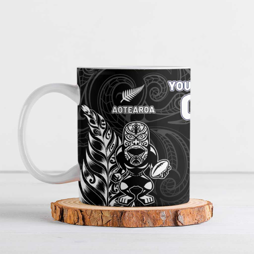 France And New Zealand Rugby Custom Ceramic Mug Les Bleus Rooster With Maori Tiki - Aussie Hoodie