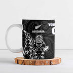 France And New Zealand Rugby Custom Ceramic Mug Les Bleus Rooster With Maori Tiki - Aussie Hoodie