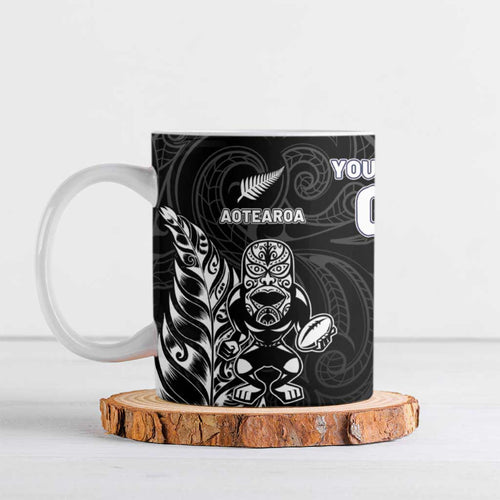 France And New Zealand Rugby Custom Ceramic Mug Les Bleus Rooster With Maori Tiki - Aussie Hoodie