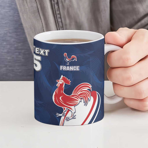 France And New Zealand Rugby Custom Ceramic Mug Les Bleus Rooster With Maori Tiki - Aussie Hoodie