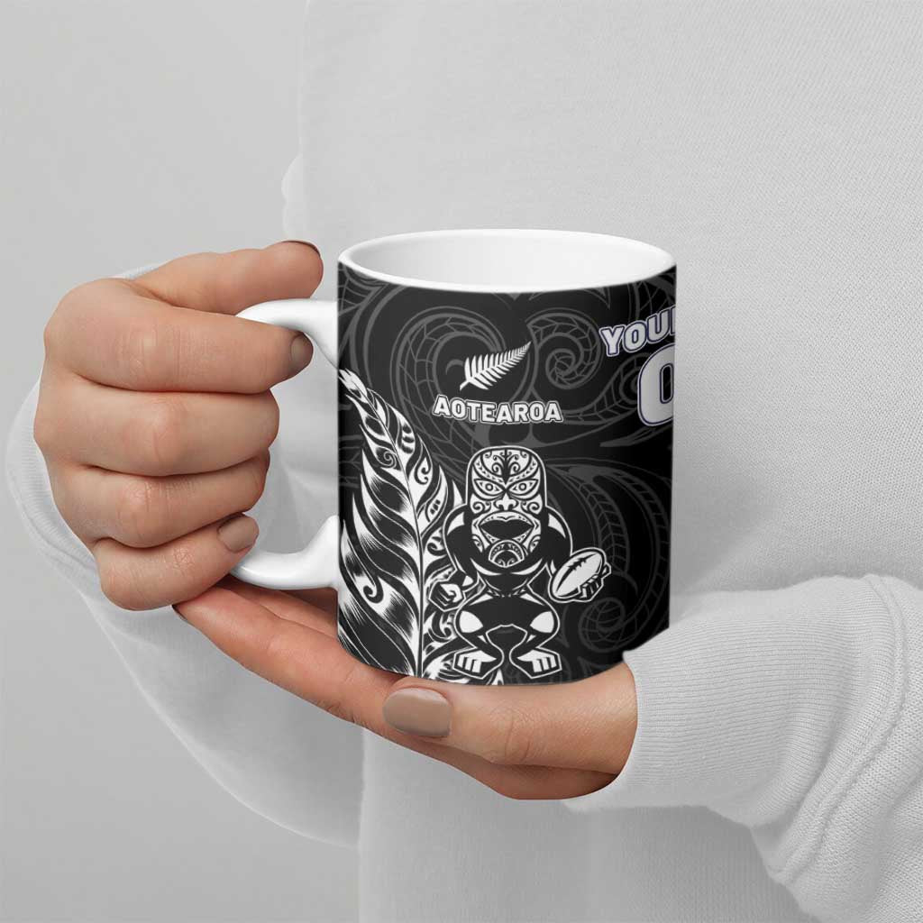 France And New Zealand Rugby Custom Ceramic Mug Les Bleus Rooster With Maori Tiki - Aussie Hoodie