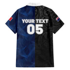 France And New Zealand Rugby Custom Family Matching Off Shoulder Short Dress and Hawaiian Shirt Les Bleus Rooster With Maori Tiki - Aussie Hoodie