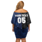 France And New Zealand Rugby Custom Family Matching Off Shoulder Short Dress and Hawaiian Shirt Les Bleus Rooster With Maori Tiki - Aussie Hoodie