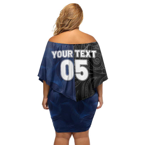 France And New Zealand Rugby Custom Family Matching Off Shoulder Short Dress and Hawaiian Shirt Les Bleus Rooster With Maori Tiki - Aussie Hoodie
