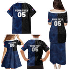 France And New Zealand Rugby Custom Family Matching Puletasi and Hawaiian Shirt Les Bleus Rooster With Maori Tiki - Aussie Hoodie