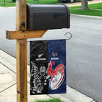 France And New Zealand Rugby Garden Flag Les Bleus Rooster With Maori Tiki - Aussie Hoodie
