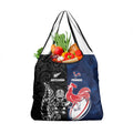 France And New Zealand Rugby Grocery Bag Les Bleus Rooster With Maori Tiki - Aussie Hoodie