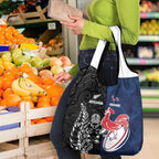 France And New Zealand Rugby Grocery Bag Les Bleus Rooster With Maori Tiki - Aussie Hoodie