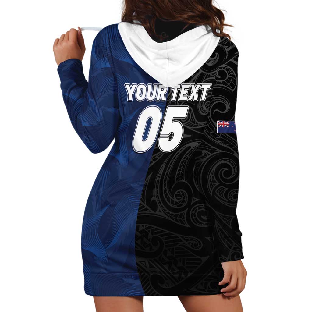 France And New Zealand Rugby Custom Hoodie Dress Les Bleus Rooster With Maori Tiki - Aussie Hoodie
