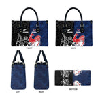 France And New Zealand Rugby Leather Bag Les Bleus Rooster With Maori Tiki - Aussie Hoodie