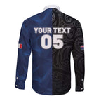 France And New Zealand Rugby Custom Long Sleeve Button Shirt Les Bleus Rooster With Maori Tiki - Aussie Hoodie