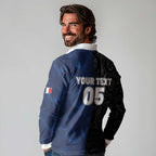 France And New Zealand Rugby Custom Long Sleeve Polo Shirt Les Bleus Rooster With Maori Tiki - Aussie Hoodie