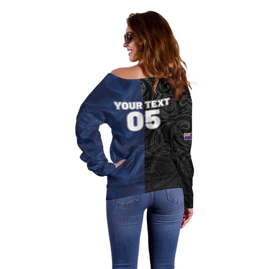 France And New Zealand Rugby Custom Off Shoulder Sweater Les Bleus Rooster With Maori Tiki - Aussie Hoodie