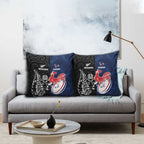 France And New Zealand Rugby Pillow Cover Les Bleus Rooster With Maori Tiki - Aussie Hoodie