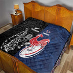 France And New Zealand Rugby Quilt Les Bleus Rooster With Maori Tiki - Aussie Hoodie