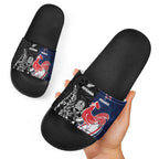 France And New Zealand Rugby Slide Sandals Les Bleus Rooster With Maori Tiki - Aussie Hoodie
