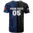 France And New Zealand Rugby Custom T Shirt Les Bleus Rooster With Maori Tiki - Aussie Hoodie