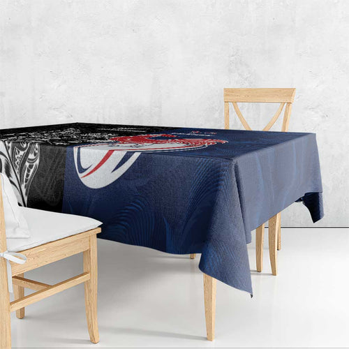 France And New Zealand Rugby Tablecloth Les Bleus Rooster With Maori Tiki - Aussie Hoodie