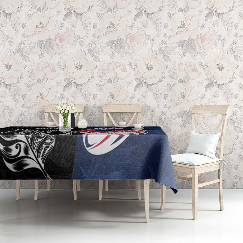 France And New Zealand Rugby Tablecloth Les Bleus Rooster With Maori Tiki - Aussie Hoodie