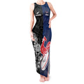 France And New Zealand Rugby Custom Tank Maxi Dress Les Bleus Rooster With Maori Tiki - Aussie Hoodie