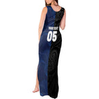 France And New Zealand Rugby Custom Tank Maxi Dress Les Bleus Rooster With Maori Tiki - Aussie Hoodie