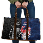 France And New Zealand Rugby Travel Bag Les Bleus Rooster With Maori Tiki - Aussie Hoodie