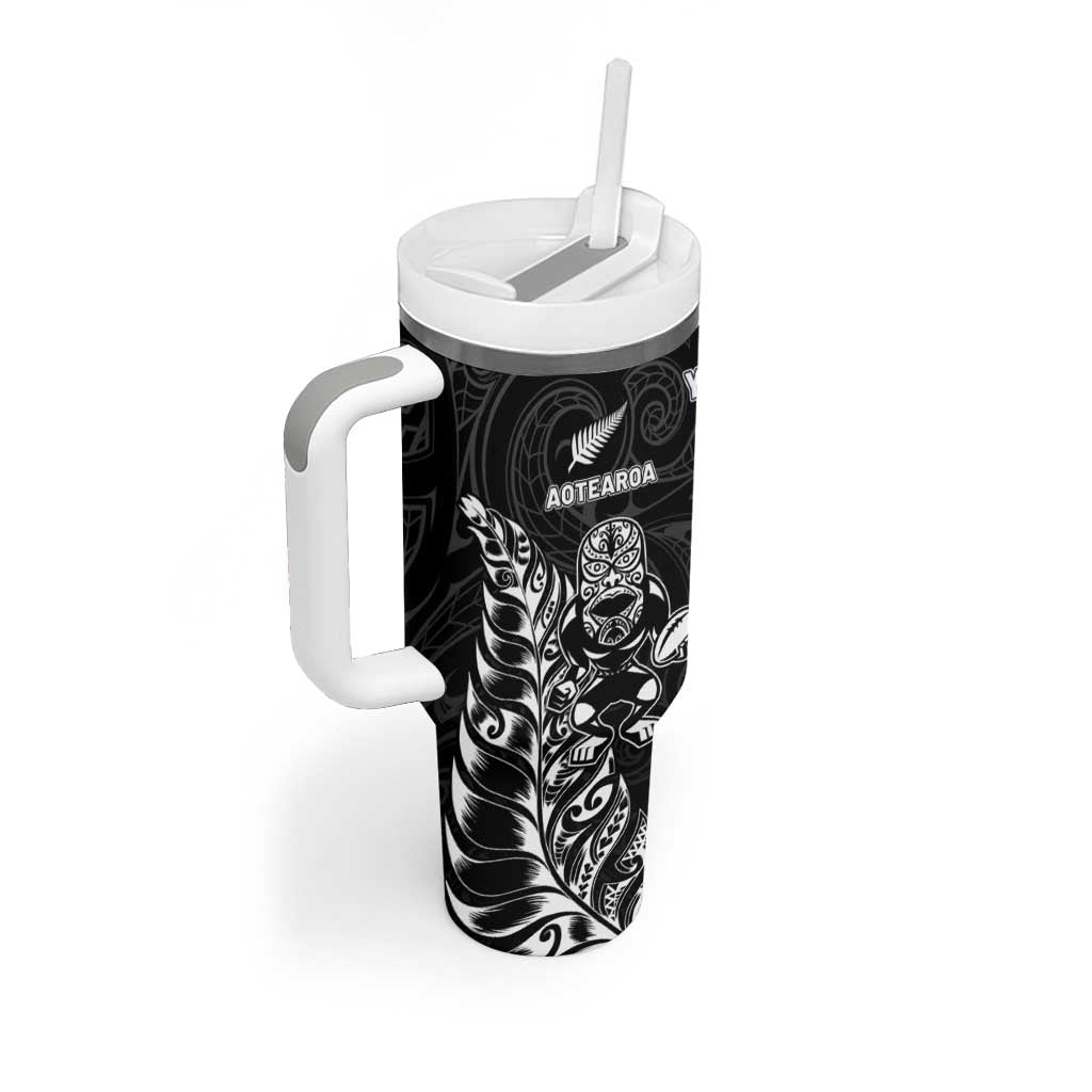France And New Zealand Rugby Custom Tumbler With Handle Les Bleus Rooster With Maori Tiki - Aussie Hoodie
