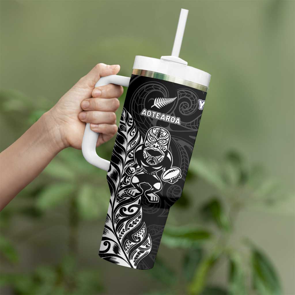 France And New Zealand Rugby Custom Tumbler With Handle Les Bleus Rooster With Maori Tiki - Aussie Hoodie