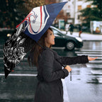 France And New Zealand Rugby Umbrella Les Bleus Rooster With Maori Tiki - Aussie Hoodie