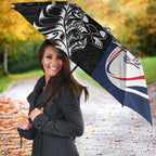 France And New Zealand Rugby Umbrella Les Bleus Rooster With Maori Tiki - Aussie Hoodie
