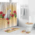 New Zealand Aotearoa Cockatoo Bathroom Set Maori Pattern With Pohutukawa Flowers