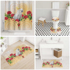 New Zealand Aotearoa Cockatoo Bathroom Set Maori Pattern With Pohutukawa Flowers