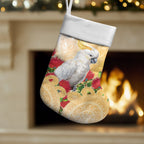 New Zealand Aotearoa Cockatoo Christmas Stocking Maori Pattern With Pohutukawa Flowers
