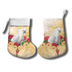 New Zealand Aotearoa Cockatoo Christmas Stocking Maori Pattern With Pohutukawa Flowers