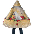 New Zealand Aotearoa Cockatoo Cloak Maori Pattern With Pohutukawa Flowers