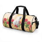 New Zealand Aotearoa Cockatoo Duffle Bag Maori Pattern With Pohutukawa Flowers