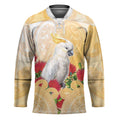 New Zealand Aotearoa Cockatoo Hockey Jersey Maori Pattern With Pohutukawa Flowers