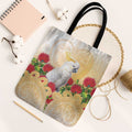New Zealand Aotearoa Cockatoo Tote Bag Maori Pattern With Pohutukawa Flowers